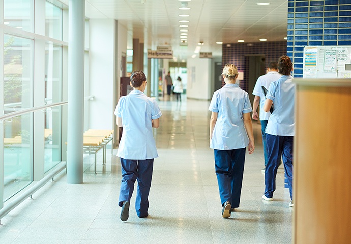 group of health professionals at work